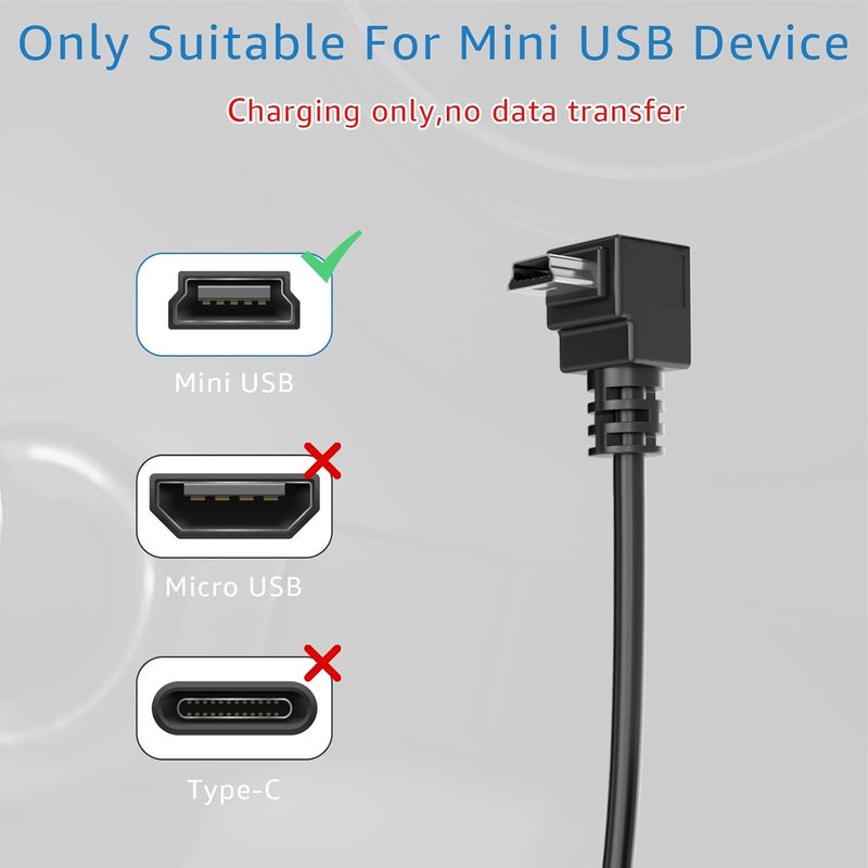 Hodeoo for Garmin GPS Charger Cable Mini USB - for Modles Nuvi,Drive,DriveSmart,DriveAssist,Dezl,GPS TA20 etc. 5.8FT - Image 5